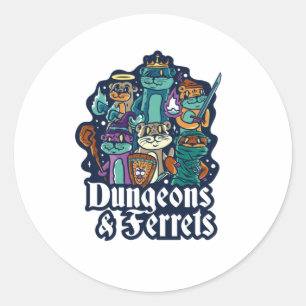 DUNGEONEN UND FEIERN RUNDER AUFKLEBER