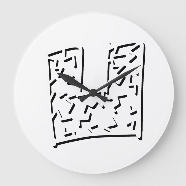 Dungeonmuster Große Wanduhr (Vorderseite)