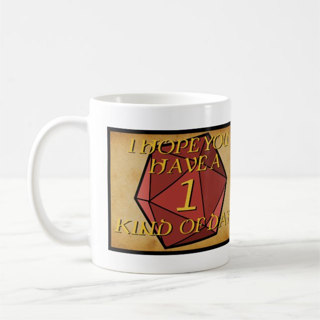 Dungeons and Dragons D20 Bad Day Kaffeetasse (Links)