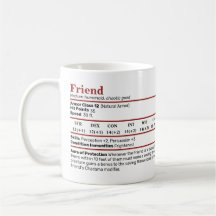 Dungeons & Dragons Friend BFF Stat Block Mug