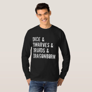 Dungeons Dragons inspirierte Wortliste Herren T-Sh T-Shirt