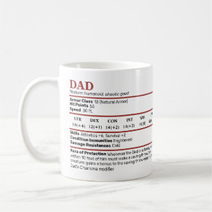 Dungeons & Dragons Papa Stat Block Mug