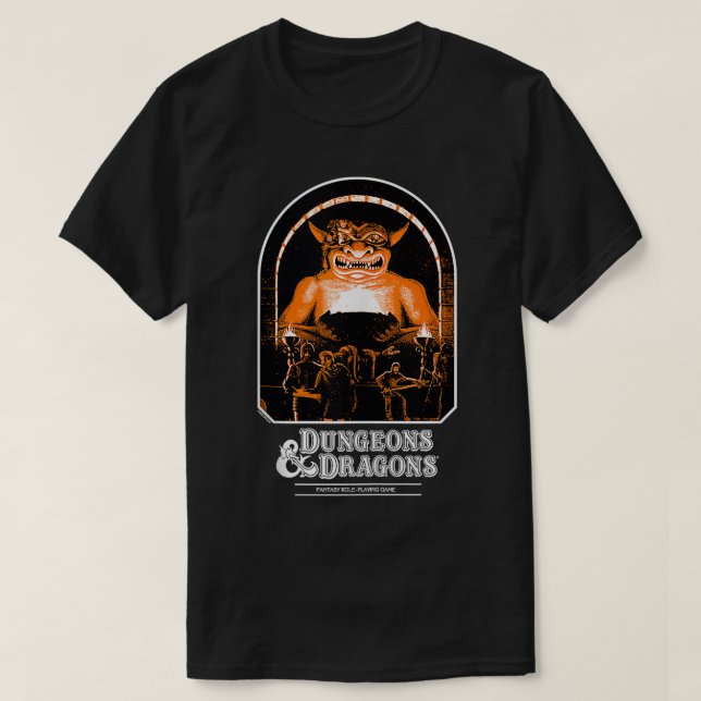 Dungeons Dragons Vintages Spielerhandbuch T-Shirt (Design vorne)
