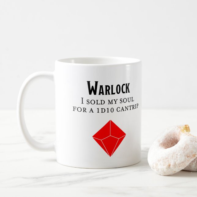 Dungeons und Drachen Gewitterte Hexenmeister-Tasse Kaffeetasse (Mit Donut)