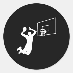 Dunk Bysketbyll Player Slam Dunk Byller Bysketbyll Runder Aufkleber