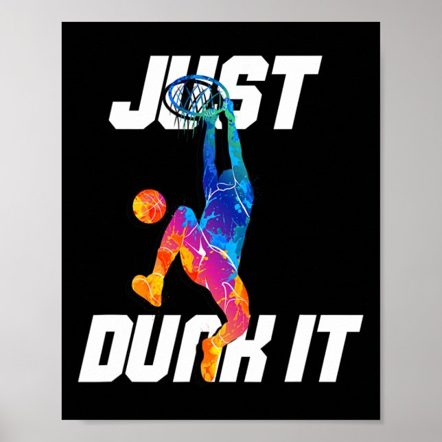 Dunk es einfach! Basketball Player Slam Dunk Poster (Vorne)
