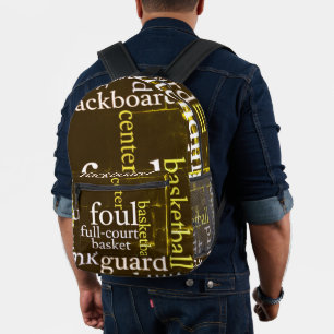 Dunk in Mode: Basketballzubehör gedruckt Bedruckter Rucksack