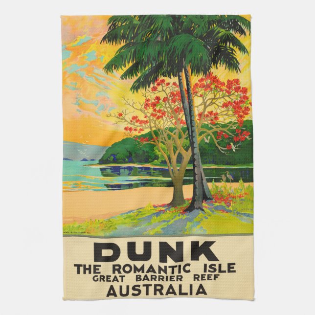 Dunk Island Queensland Australien Teetuch Geschirrtuch (Vertikal)