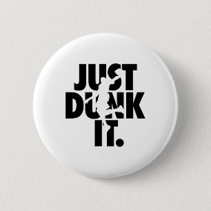 Dunk It Sketll Silhouette Button