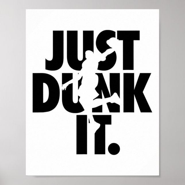 Dunk It Sketll Silhouette Poster (Vorne)