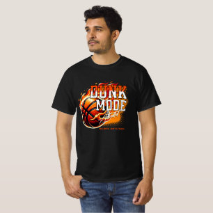 Dunk-Modus Aktiviert – Flammender Basketball-Sport T-Shirt