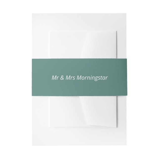 Dunkel Aquamarin Blue Green Einladungsbanderole (Vorderseite Beispiel)