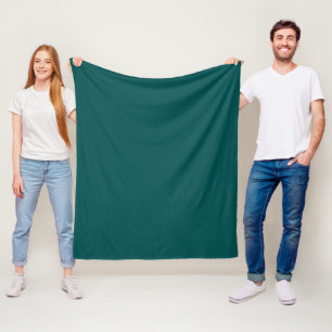 Dunkel Aquamarin (Vollfarbe) Fleecedecke