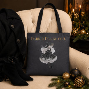 Dunkel Delightful – Gothic Hexe & Katze Tragetasch Tasche