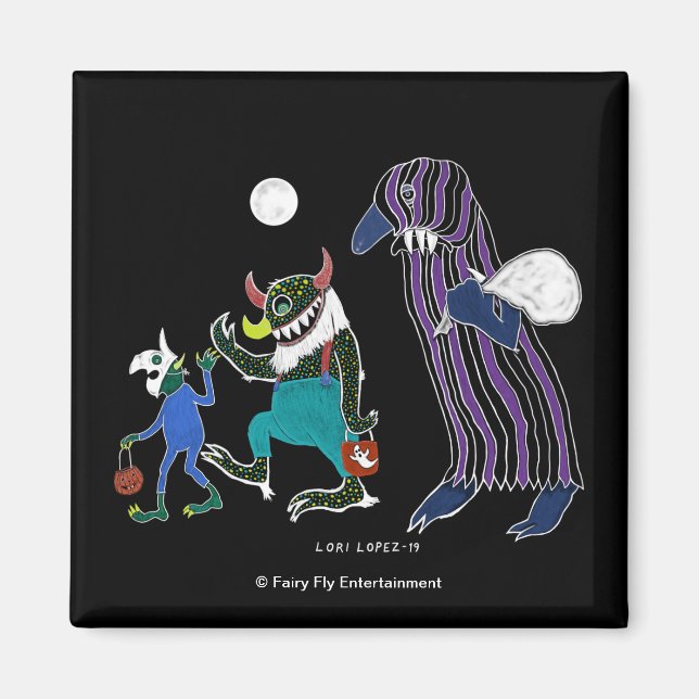 Dunkel: Die Schattenstunden | Halloween Haiti Magnet (Vorne)