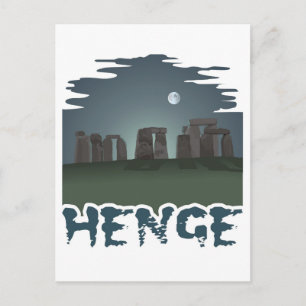 Dunkel durch geheimnisvolles Mondlicht: Stonehenge Postkarte