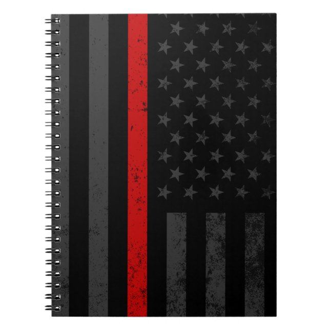 Dunkel erschüttertes Feuerwehren-Notebook Notizblock (Vorderseite)