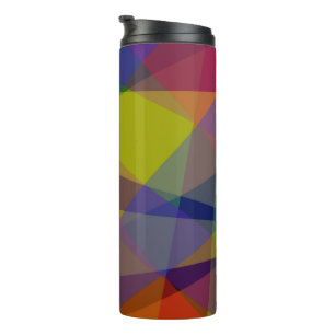 Dunkel Geometrisch - Thermobecher Thermosbecher