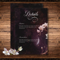 Dunkel-gotische Schwarz-Weiß-Orchideen-Zauber Deta