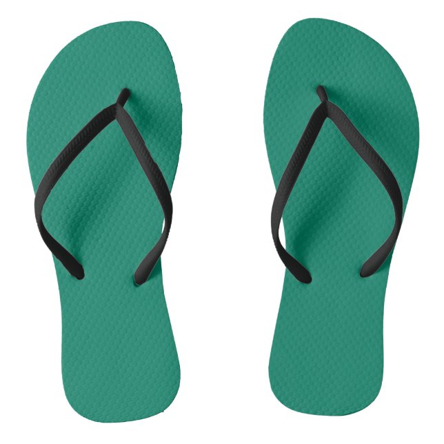 Dunkel grün blau, solide Farbgestaltung Flip Flops (Fußbett)