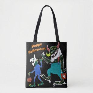 dunkel Halloween Haiku Trick oder Trete Tasche