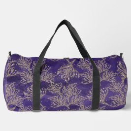 DUNKEL LILA MIT GOLD-GLITZER AUSSEHEN KORALLREEFS DUFFLE BAG