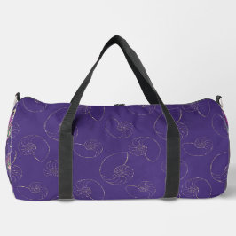 DUNKEL LILA MIT GOLD SAASHELLS & MERMAIDS DUFFLE BAG