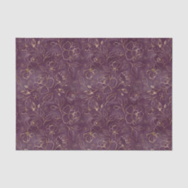 Dunkel Lila mit Goldgezeichnetem Rose-Papiertücher Seidenpapier