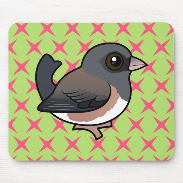 Dunkel-mit Augen Junco (rosa) Mousepad (Vorne)