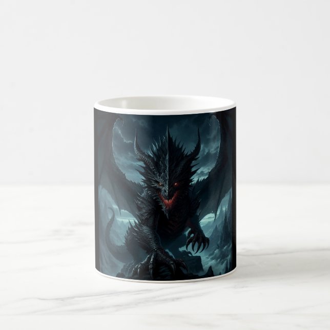 Dunkel, mittelalterlicher Drache Kaffeetasse (Mittel)