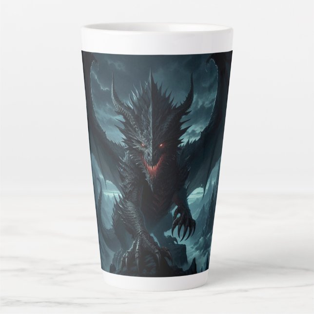Dunkel, mittelalterlicher Drache Milchtasse (Vorderseite)