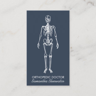 Dunkel Schieferblauer Orthopäde Skelett Visitenkarte