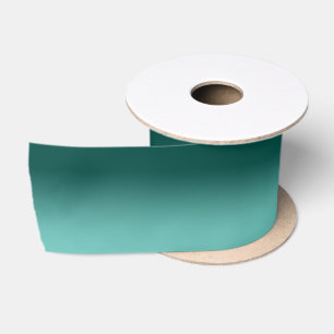 Dunkel Türkis und Aquamarines Licht Ombre Satinband