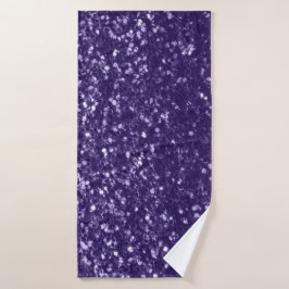 Dunkel ultra violett lila Glitzer Glitzern Badehandtuch