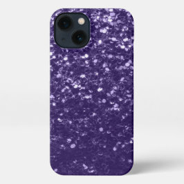 Dunkel ultra violett lila Glitzer Glitzern iPhone Hülle
