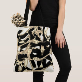 Dunkel- und beigefarbene Schrotte oder Klebeband Tasche