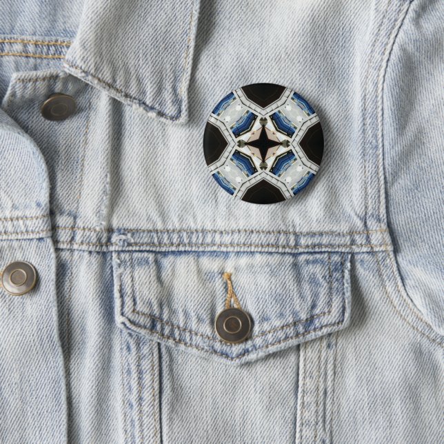 Dunkel und hellblau, weißes Design Button (Beispiel)