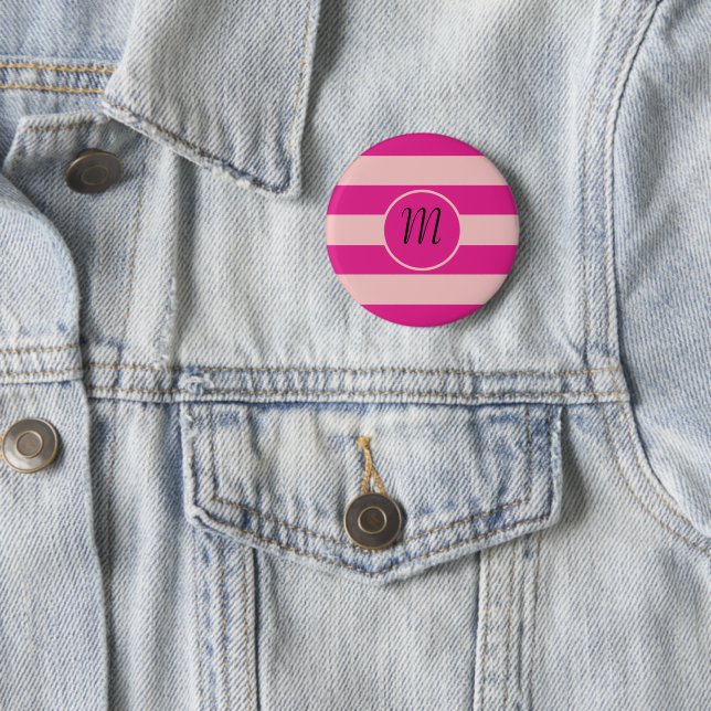 Dunkel und hellrosa Streifen Button (Beispiel)