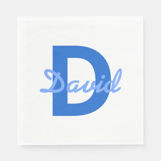 Dunkel und leicht blau, Weißer bearbeitungsbarer N Serviette (Vorderseite)