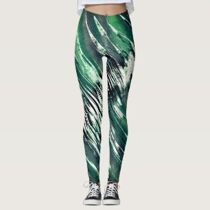 Dunkel zu Hellgrün Leggings