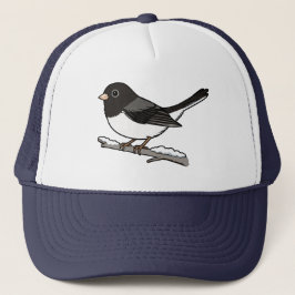 Dunkeläugiger Junco Schneevogel Truckerkappe