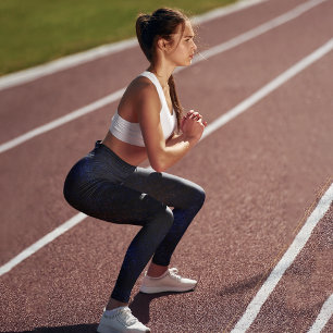 Dunkelblau Capri Leggings