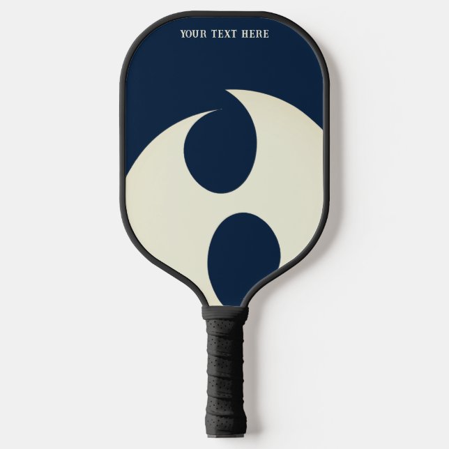 dunkelblau, einfach und weiß pickleball schläger (Vorderseite)