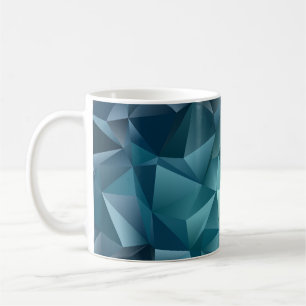 Dunkelblau grün: Abstraktes Kristalldesign Kaffeetasse