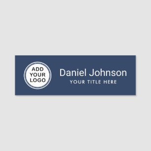 Dunkelblau hinzufügen Custom Logo Business Mitarb Namensschild