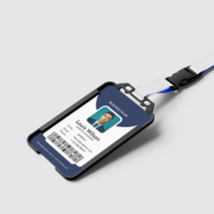 Dunkelblau   Individuell anpassbare Mitarbeiter-ID Ausweis