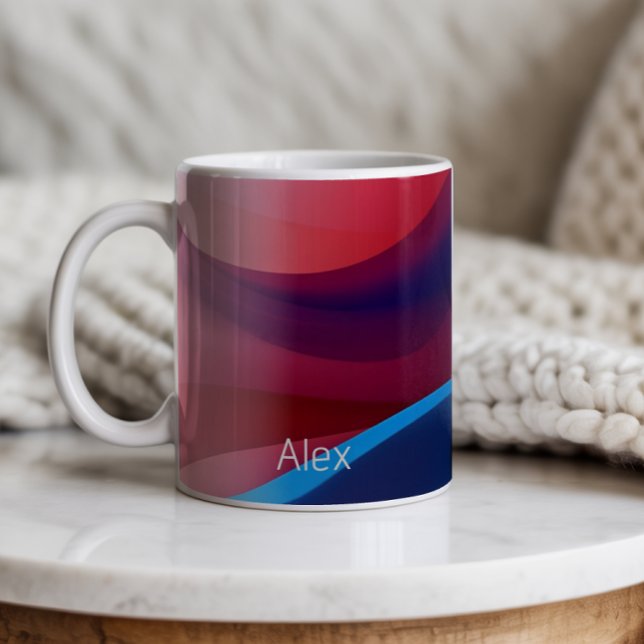 Dunkelblau lila abstrakt minimalistisch kaffeetasse (Von Creator hochgeladen)