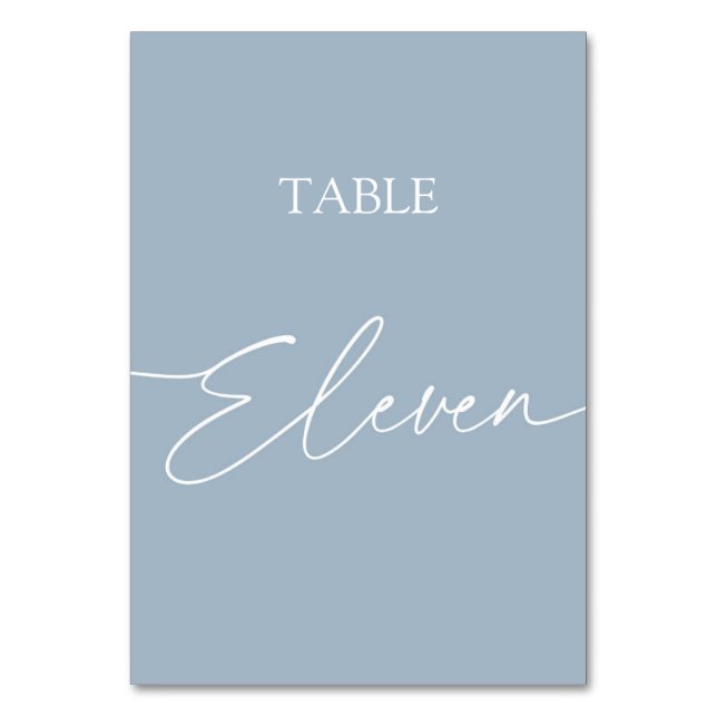 Dunkelblau-minimalistisch eleganter Tisch elf Tischnummer (Vorderseite)