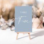 Dunkelblau minimalistisch eleganter Tisch fünf Tischnummer<br><div class="desc">Dusty blau minimalistisch elegante Tabelle fünf Tischnummern Matching Artikel zur Verfügung.</div>
