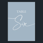 Dunkelblau-minimalistischer eleganter Tisch sechs Tischnummer<br><div class="desc">Dusty blau minimalistisch elegant Tisch sechs Tischnummern Matching Artikel verfügbar.</div>